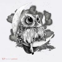 Owl Sitting On The Moon Gift Comfort Colors Garment-Dyed Hooded Sweatshirt thumb 2