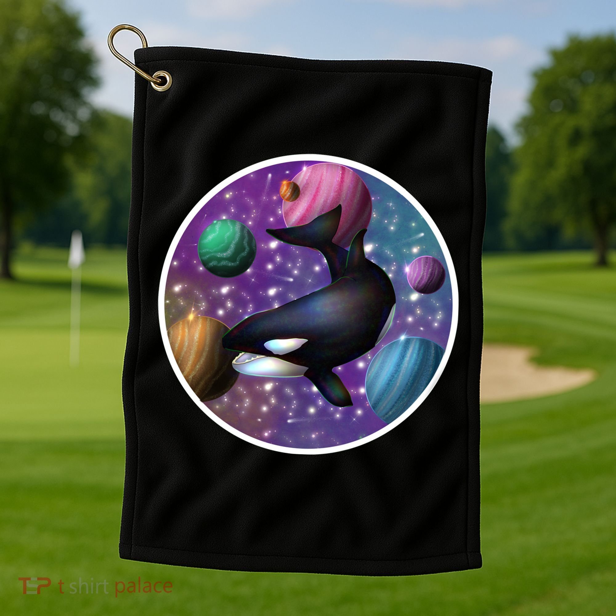 Orca Space Golf Towel