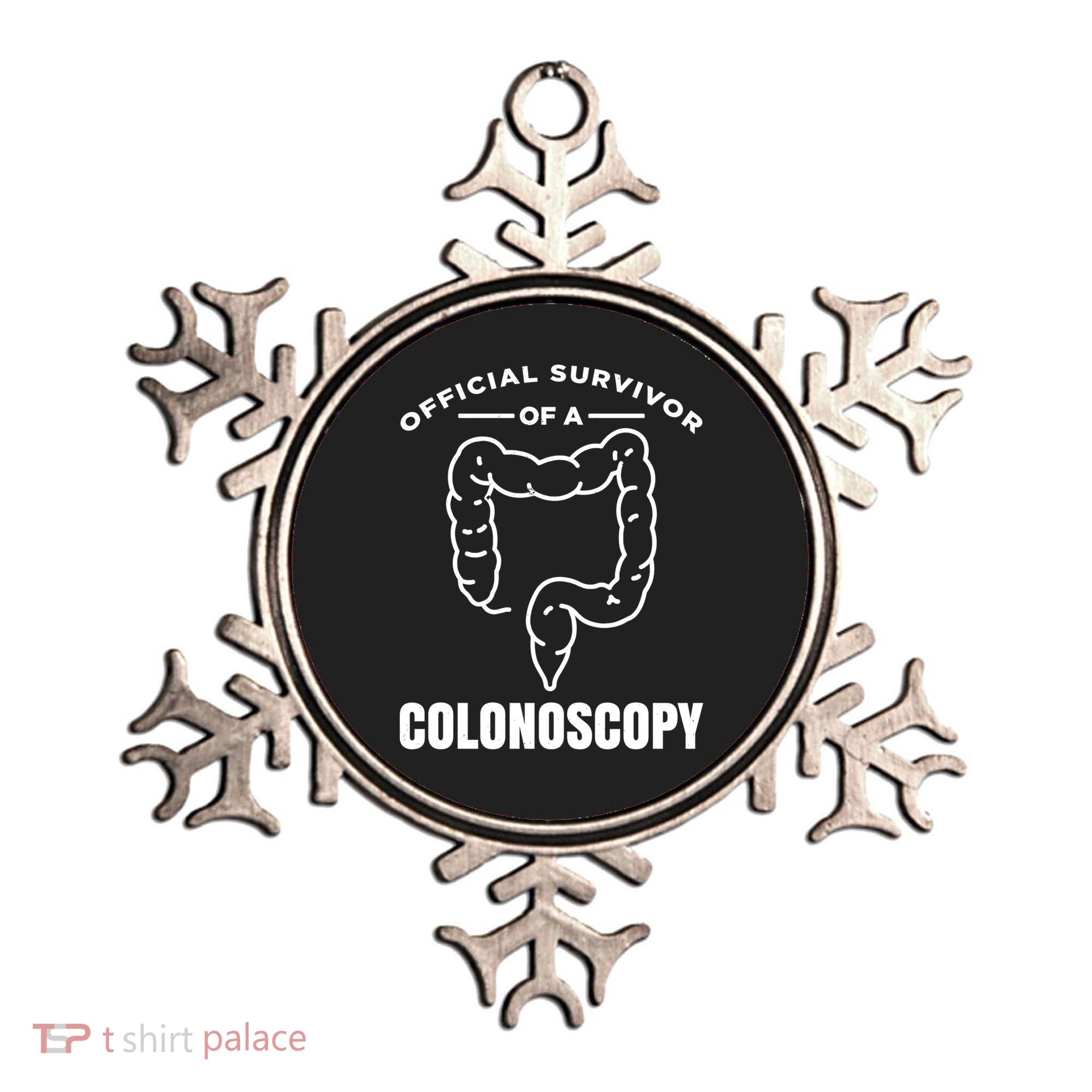Offical Survivor Of A Colonoscopy Colon Cancer Awareness Gift Ornament