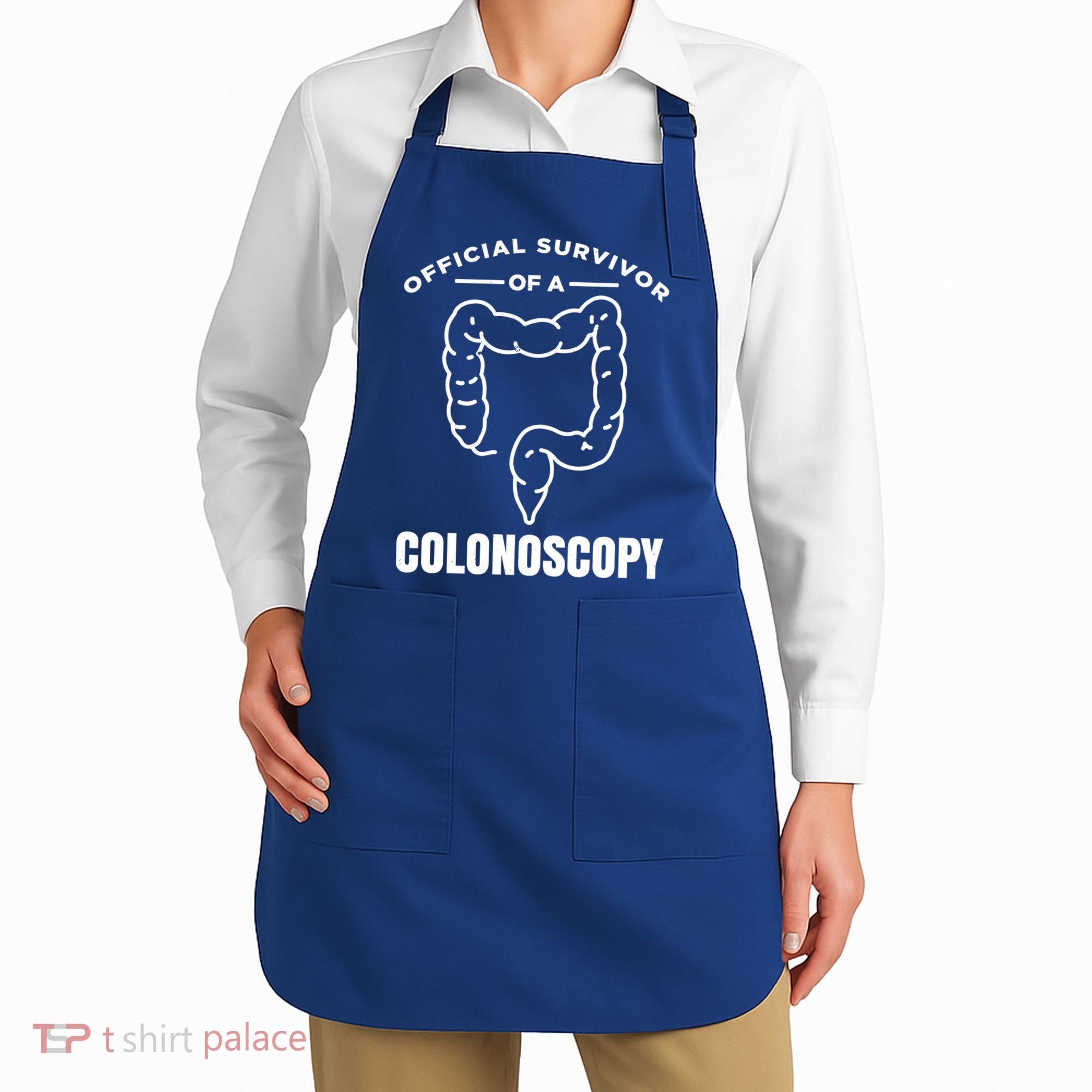 Offical Survivor Of A Colonoscopy Colon Cancer Awareness Gift Apron