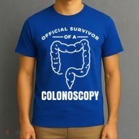 Offical Survivor Of A Colonoscopy Colon Cancer Awareness Gift T-Shirt thumb 3