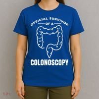 Offical Survivor Of A Colonoscopy Colon Cancer Awareness Gift T-Shirt thumb 4