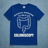 Offical Survivor Of A Colonoscopy Colon Cancer Awareness Gift T-Shirt thumb 5