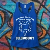 Offical Survivor Of A Colonoscopy Colon Cancer Awareness Gift Women's Tank Top thumb 3
