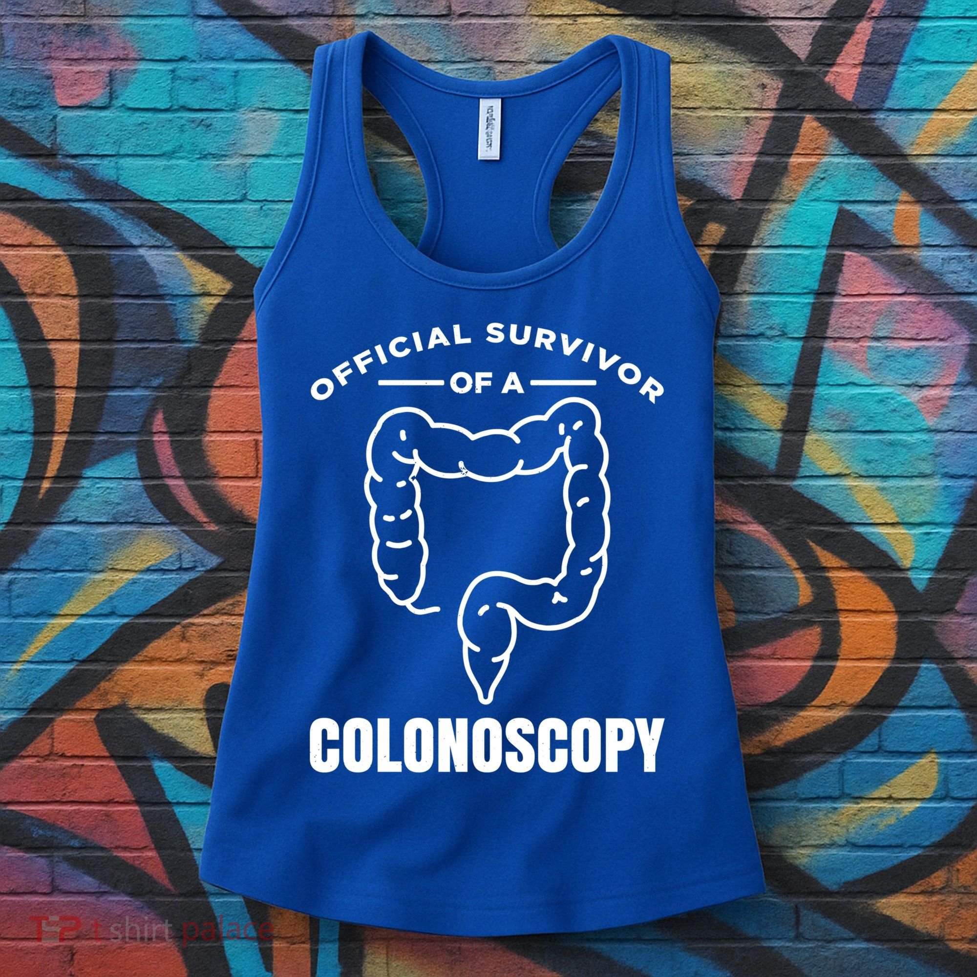 Offical Survivor Of A Colonoscopy Colon Cancer Awareness Gift Women's Tank Top