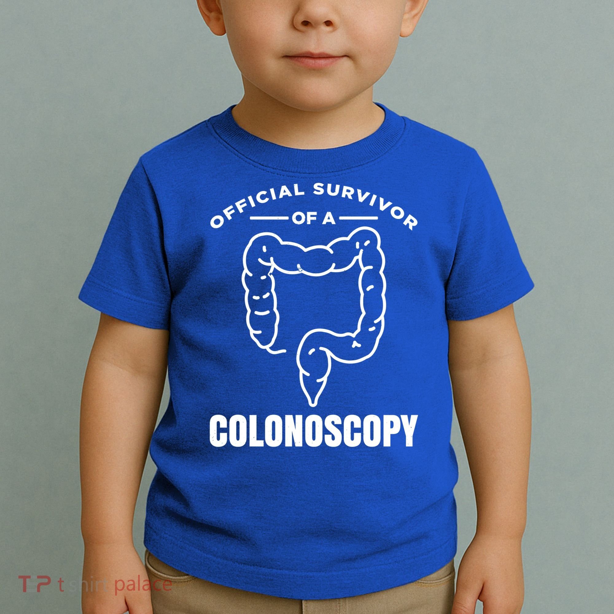 Offical Survivor Of A Colonoscopy Colon Cancer Awareness Gift Toddler T-Shirt
