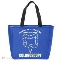 Offical Survivor Of A Colonoscopy Colon Cancer Awareness Gift Tote Bag thumb 0