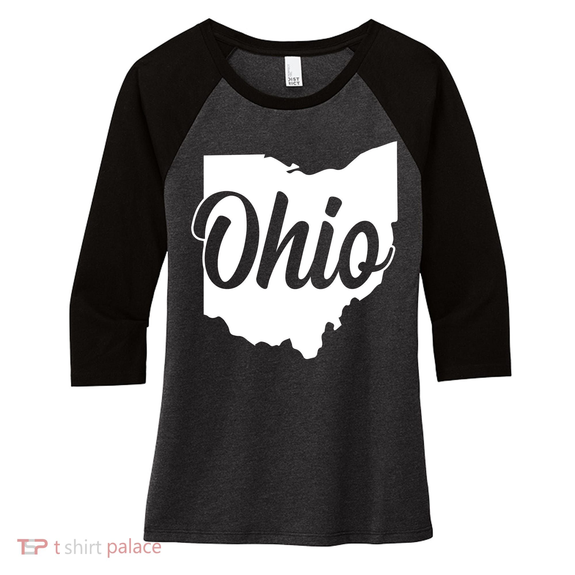 Ohio State Women's Tri-Blend 3/4-Sleeve Raglan Shirt