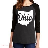 Ohio State Women's Tri-Blend 3/4-Sleeve Raglan Shirt thumb 2