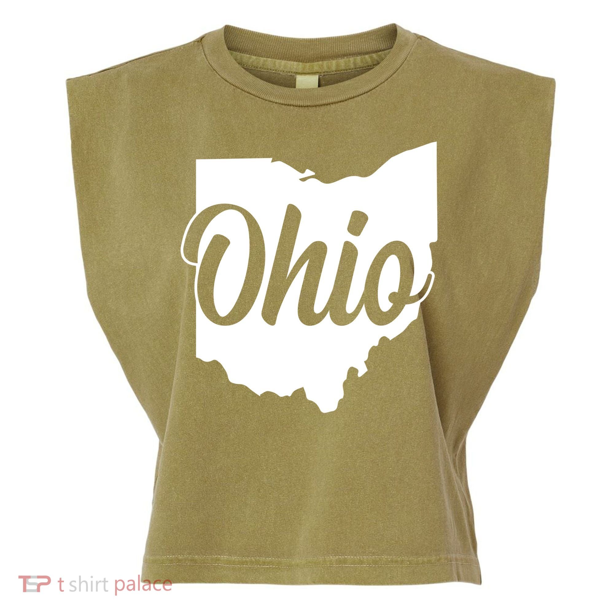 Ohio State Garment-Dyed Women's Muscle Tee