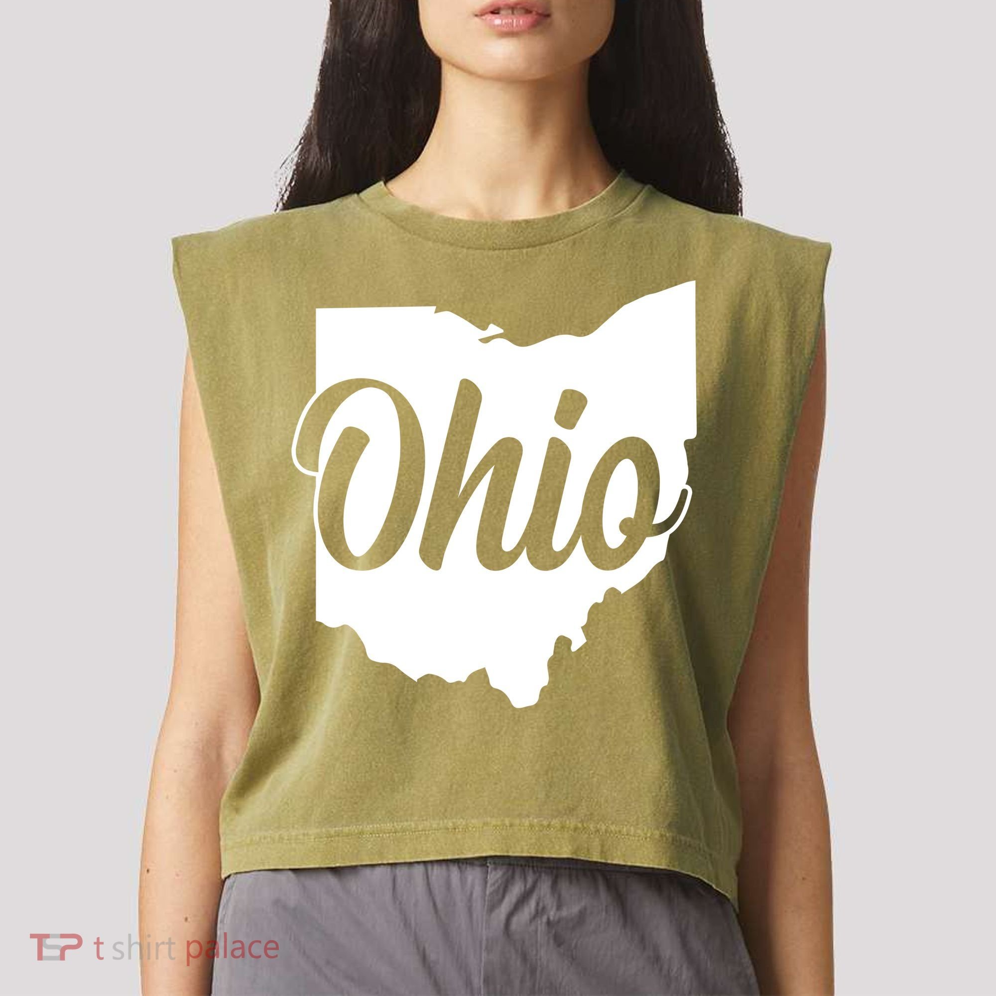Ohio State Garment-Dyed Women's Muscle Tee