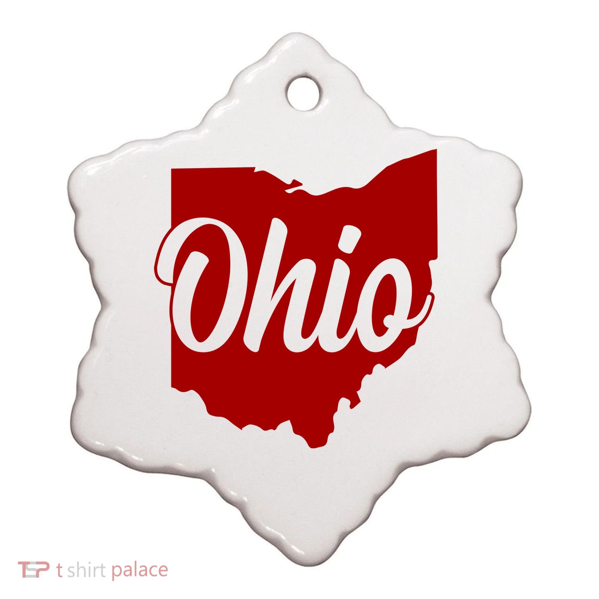 Ohio State Ceramic Ornament