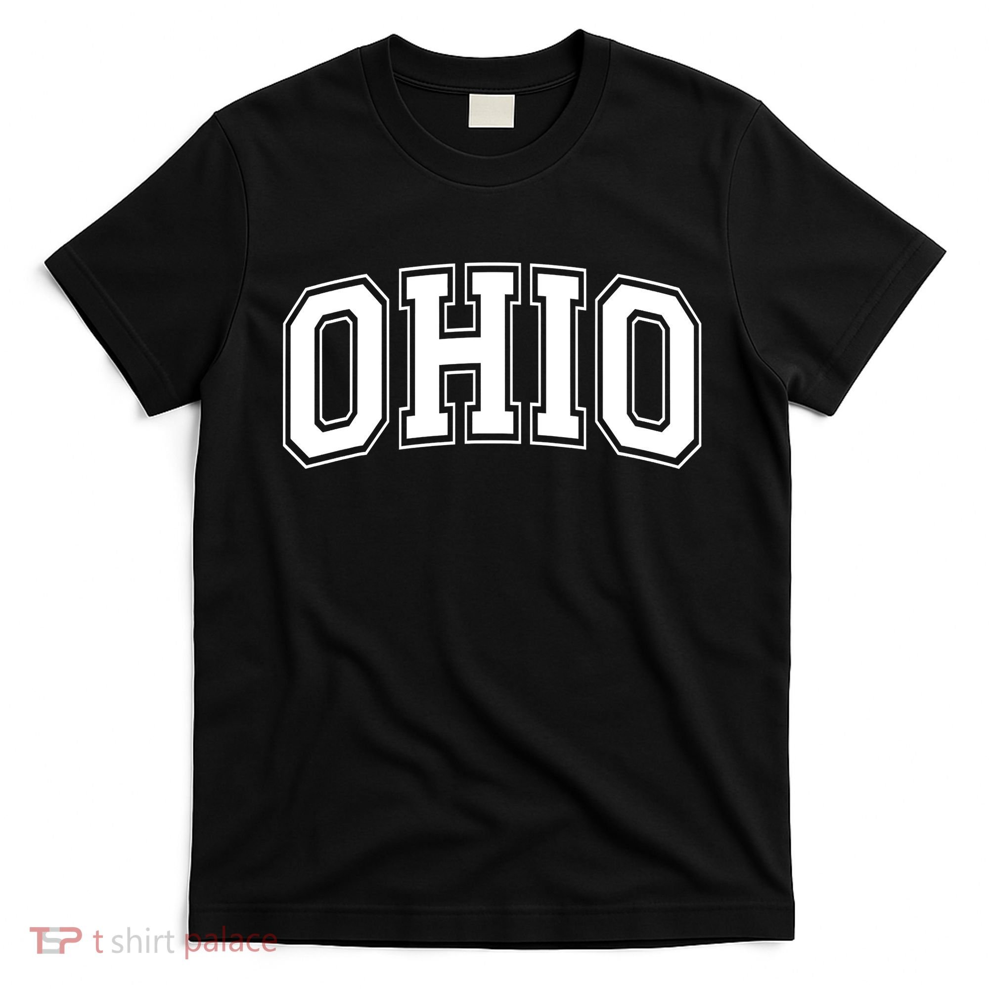 Ohio State OH USA Varsity Style White Font T-Shirt
