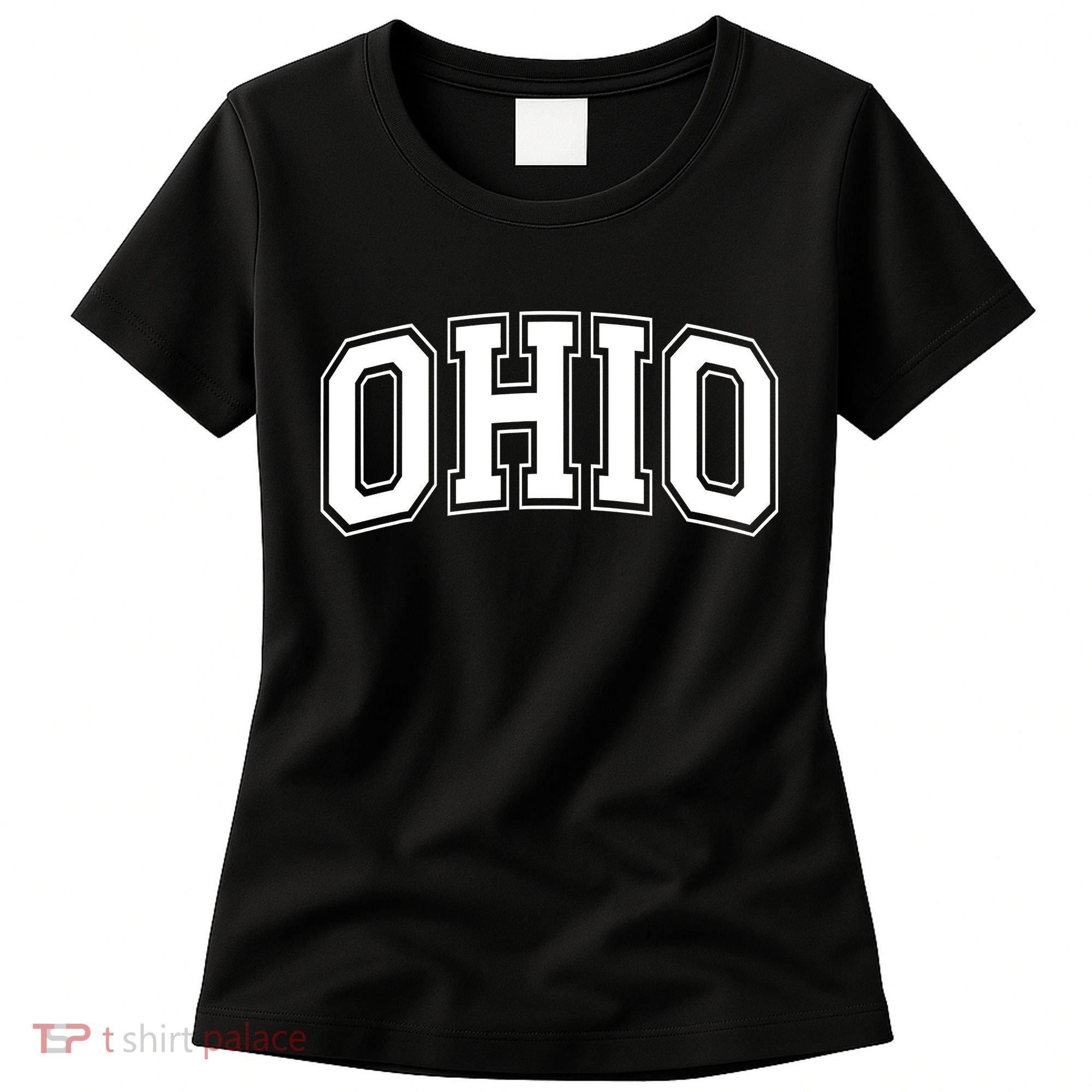 Ohio State OH USA Varsity Style White Font Women's T-Shirt