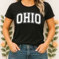 Ohio State OH USA Varsity Style White Font Women's T-Shirt thumb 2