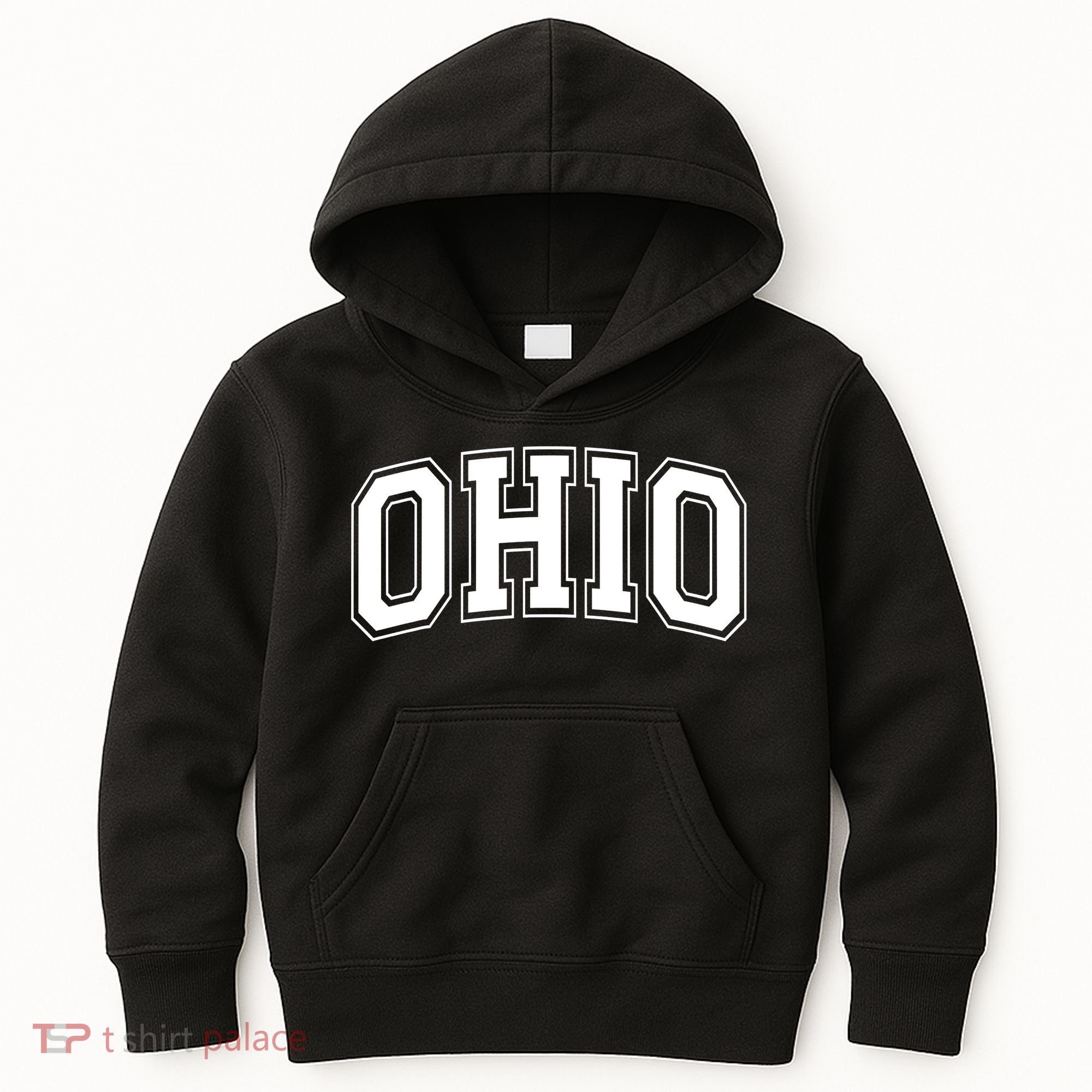 Ohio State OH USA Varsity Style White Font Kids Hoodie