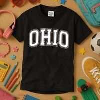 Ohio State OH USA Varsity Style White Font Kids T-Shirt thumb 3