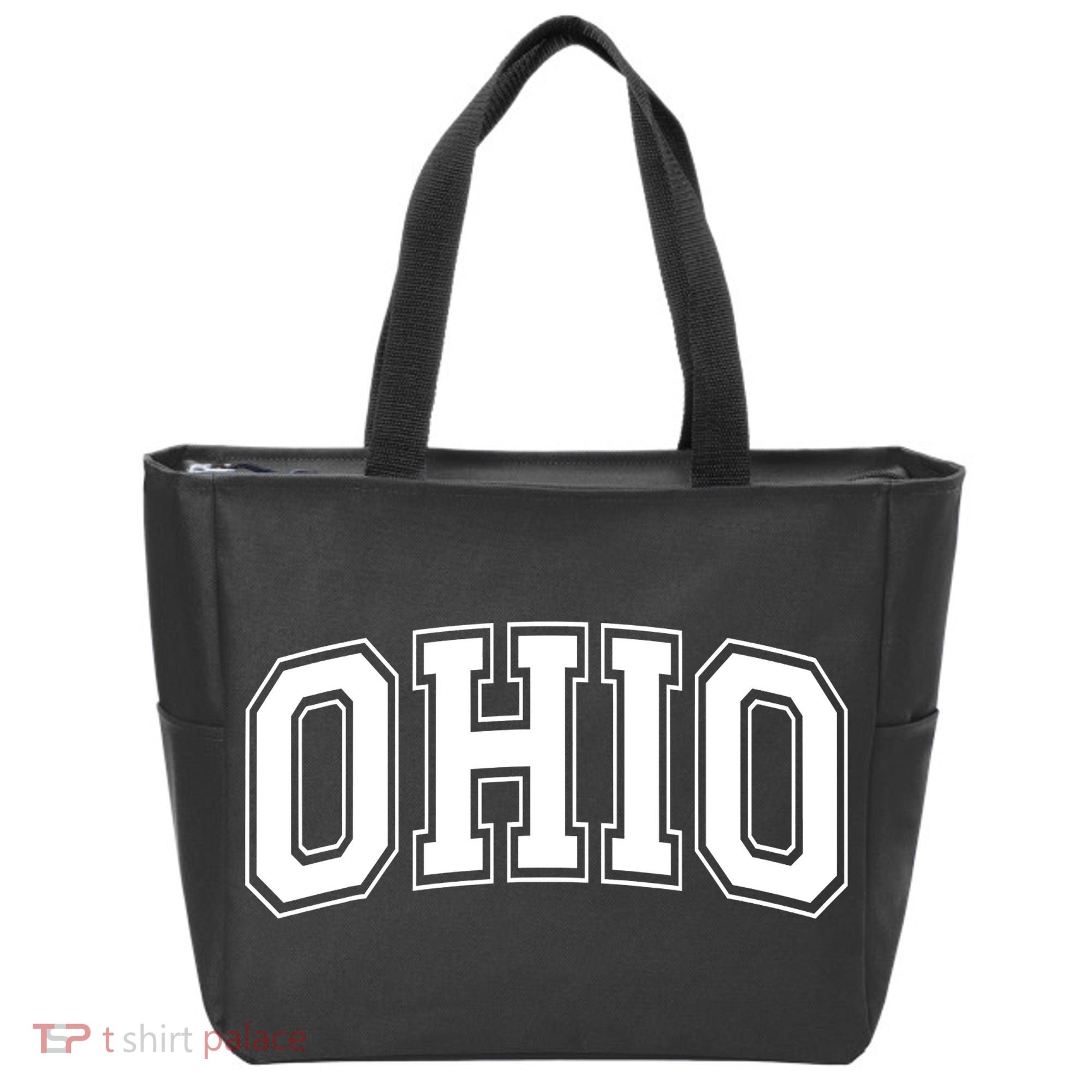 Ohio State OH USA Varsity Style White Font Tote Bag