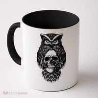 Owl Skull Coffee Mug thumb 0