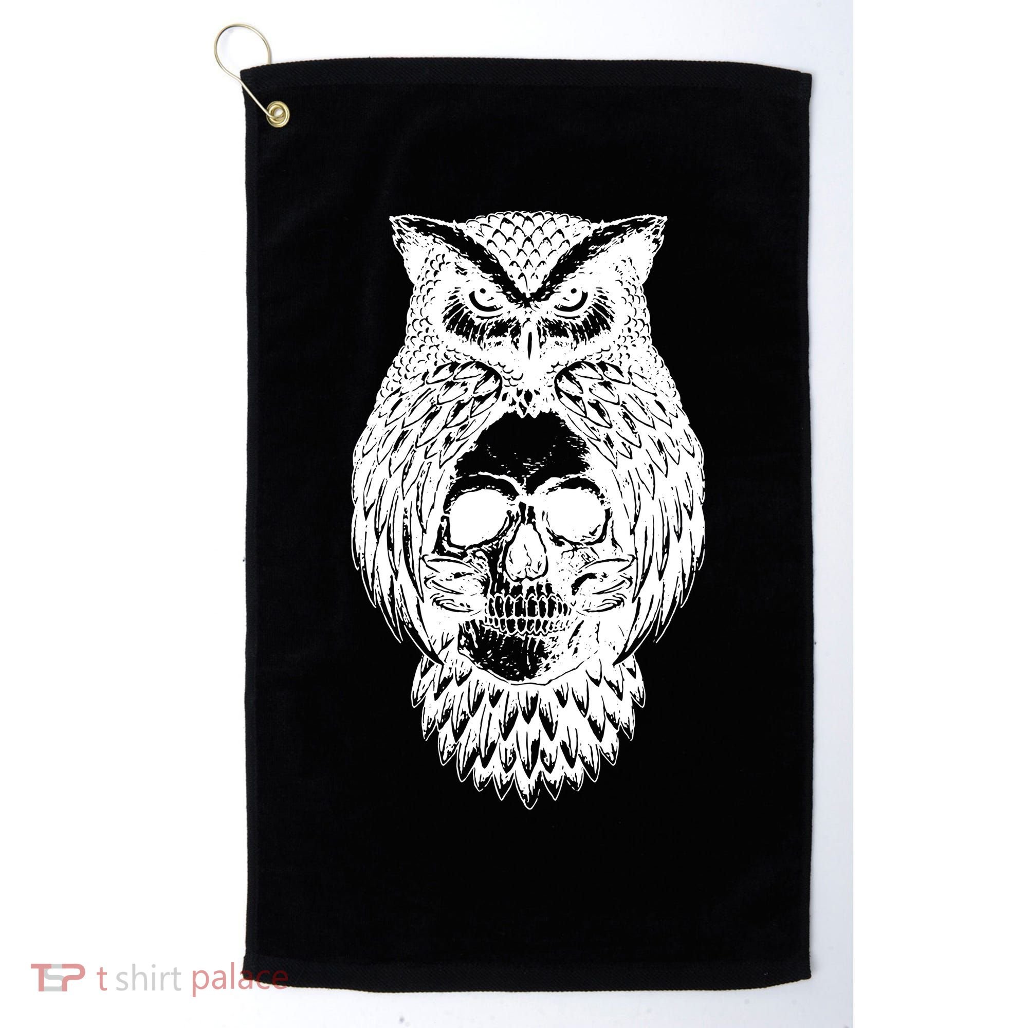 Owl Skull Golf Towel