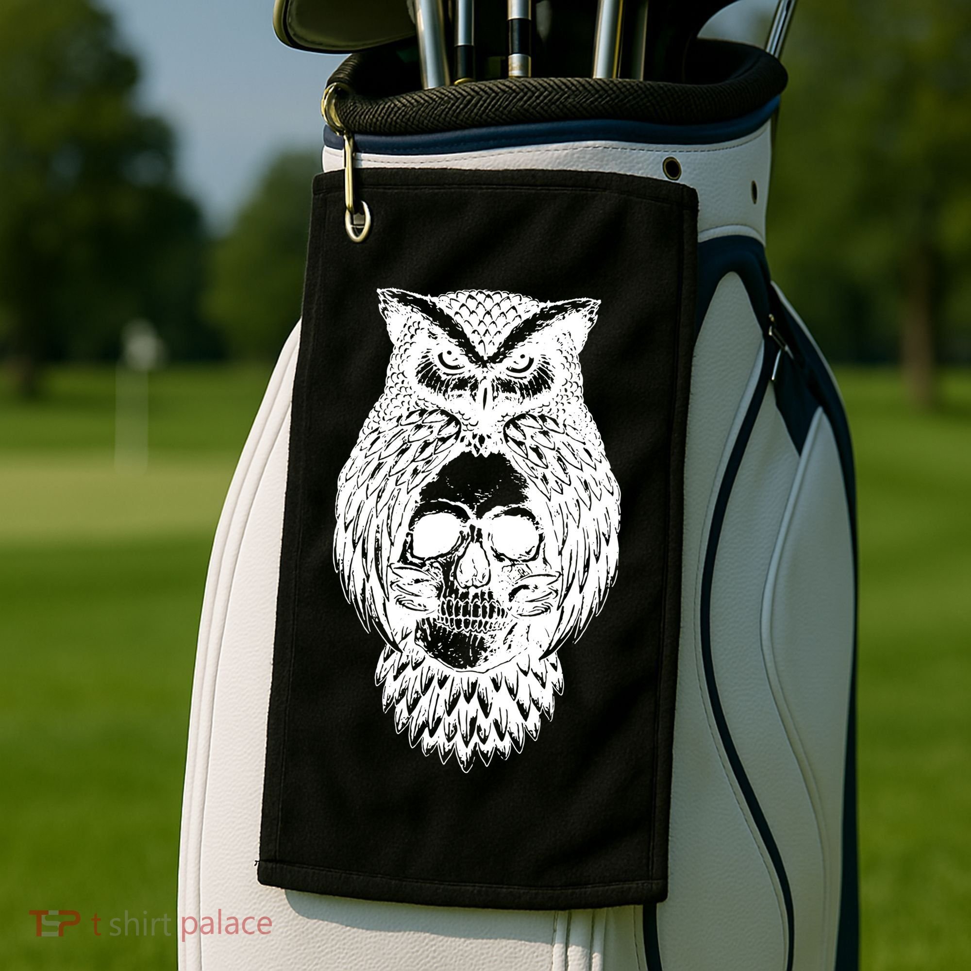 Owl Skull Golf Towel