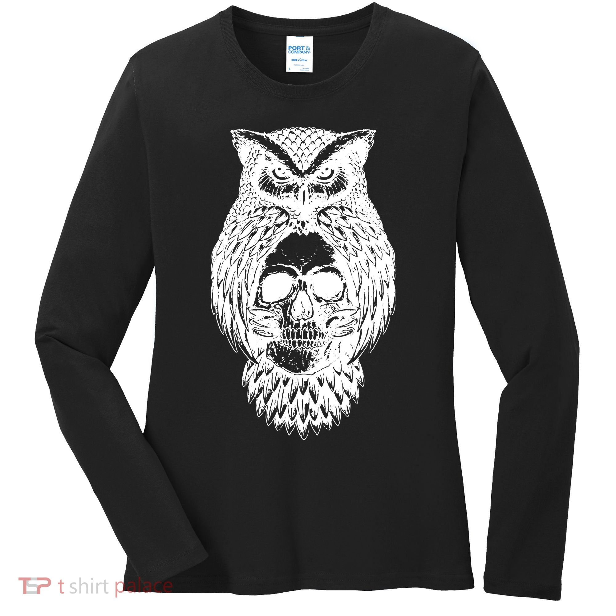 Owl Skull Women's Long Sleeve Shirt
