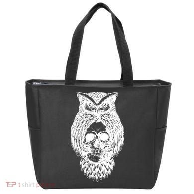 Owl Skull Tote Bag
