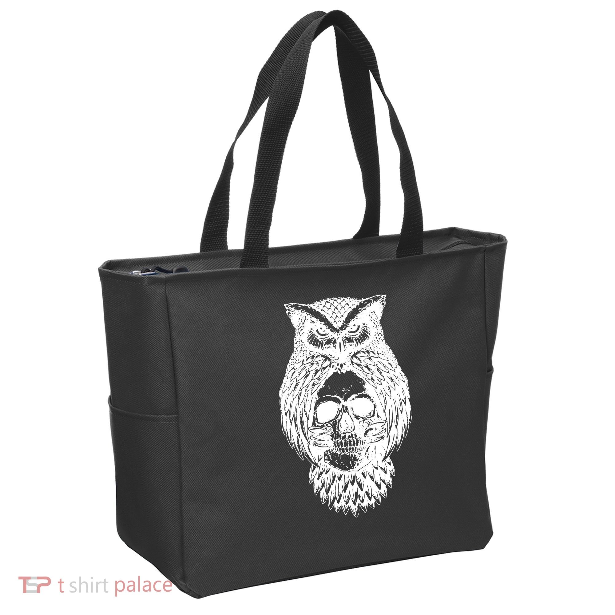 Owl Skull Tote Bag