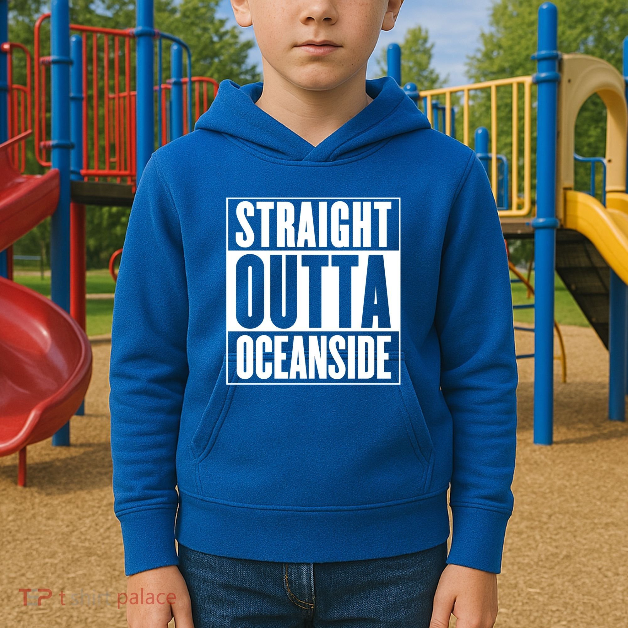 Oceanside Straight Outta Oceanside Gift Kids Hoodie