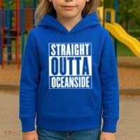 Oceanside Straight Outta Oceanside Gift Kids Hoodie thumb 3