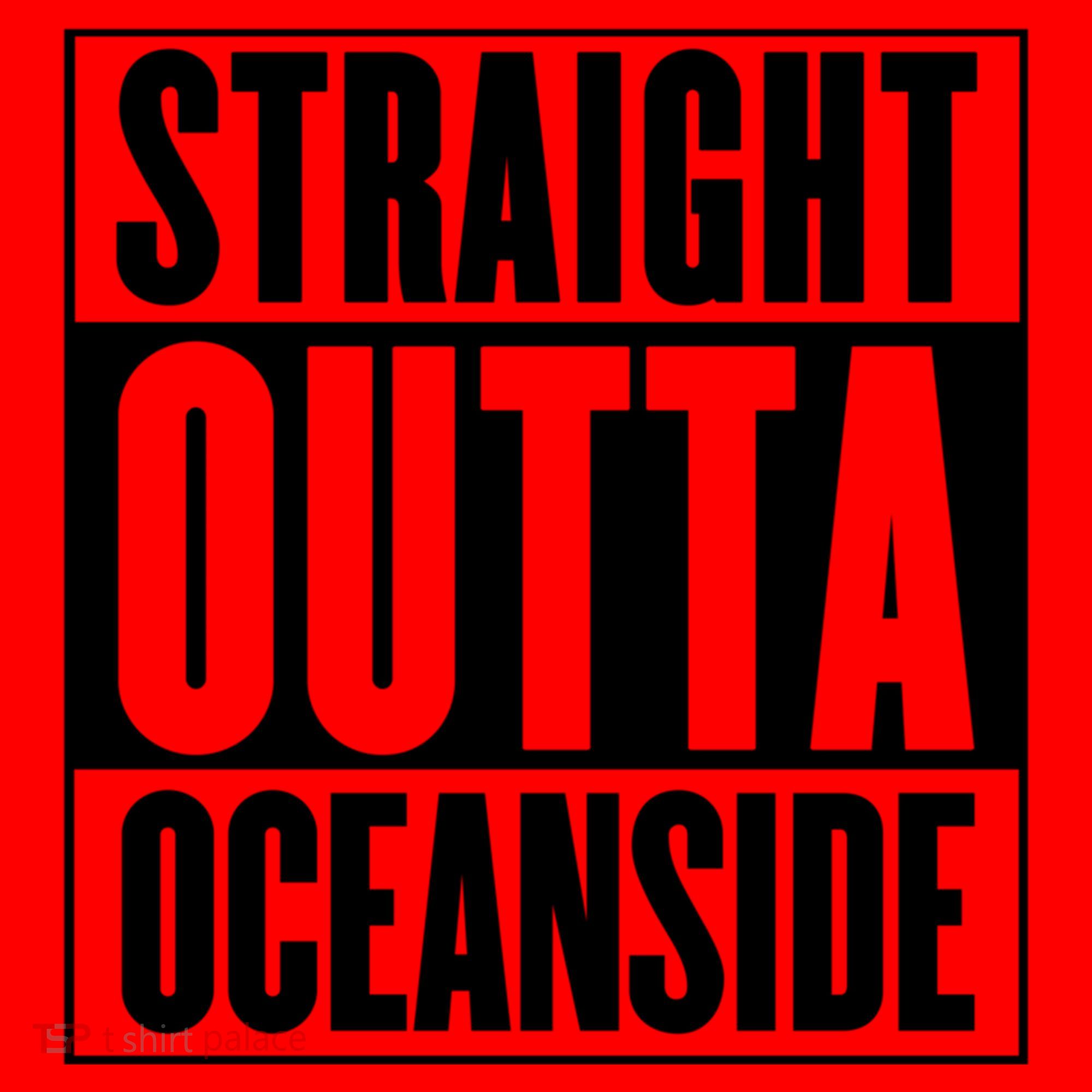 Oceanside Straight Outta Oceanside Gift Santa Hat