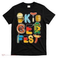 Oktoberfest Sausage Pretzel Beer Vintage Retro T-Shirt thumb 0