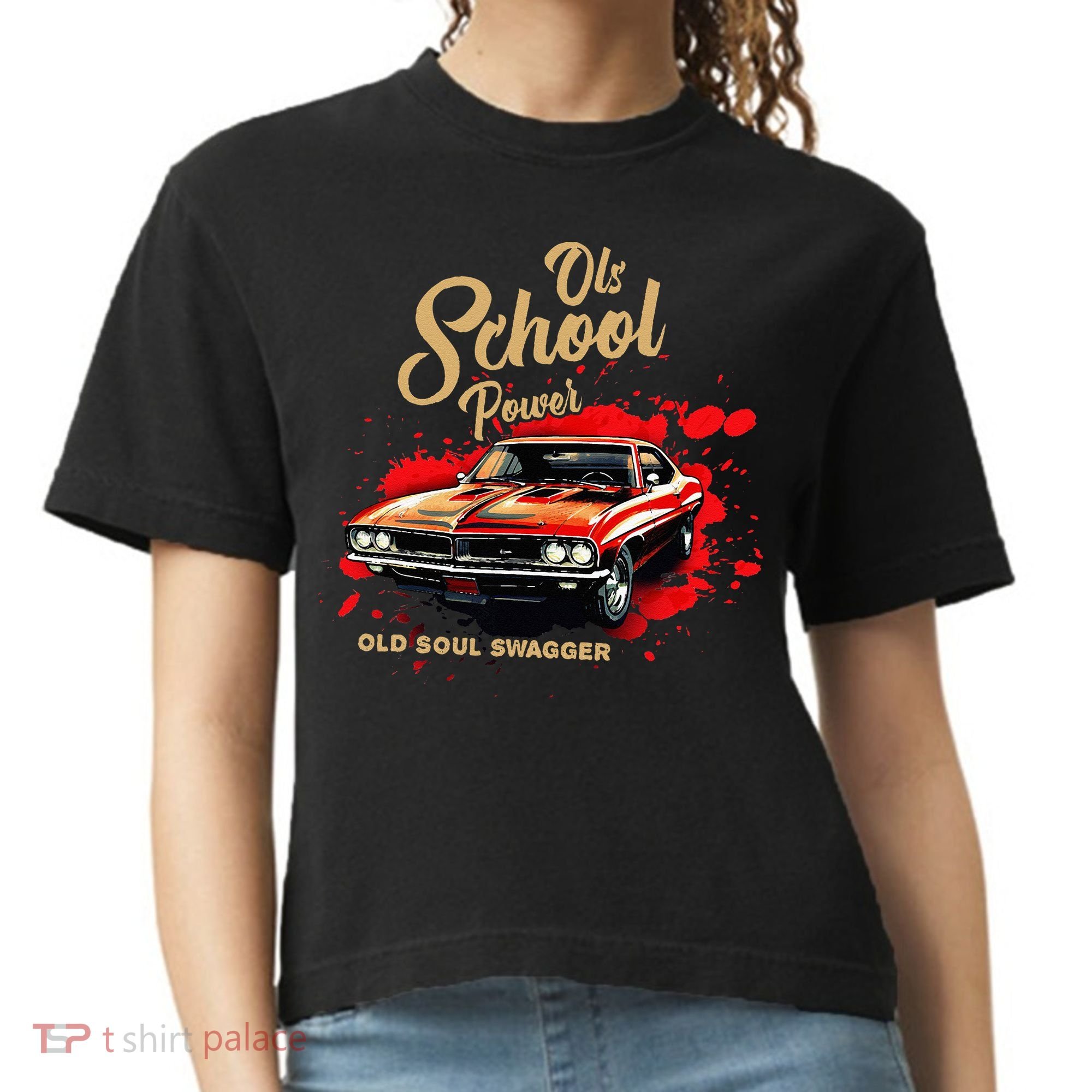Old School Power Old Soul Swagger Classic Car Comfort Colors Boxy T-Shirt