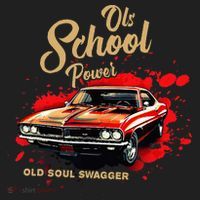 Old School Power Old Soul Swagger Classic Car Comfort Colors Boxy T-Shirt thumb 3