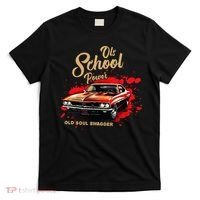 Old School Power Old Soul Swagger Classic Car T-Shirt thumb 0