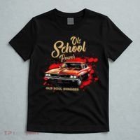 Old School Power Old Soul Swagger Classic Car T-Shirt thumb 5