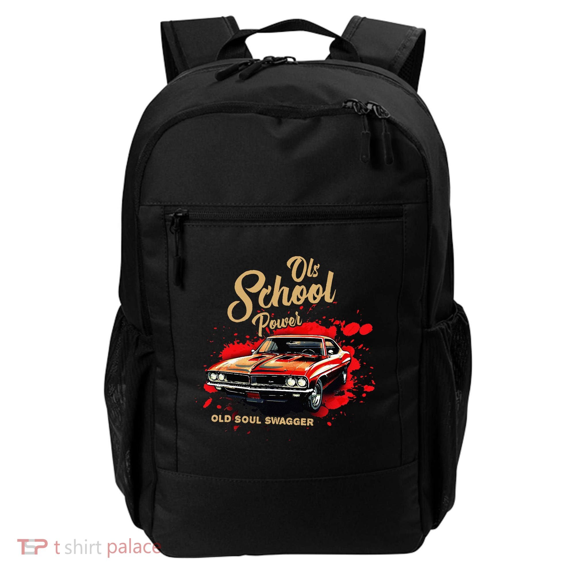 Old School Power Old Soul Swagger Classic Car Backpack