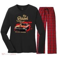 Old School Power Old Soul Swagger Classic Car Women's Long Sleeve Flannel Pajama Set  thumb 0