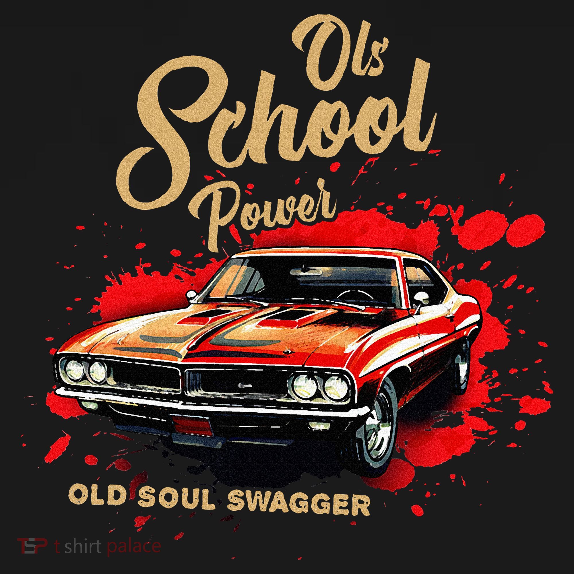 Old School Power Old Soul Swagger Classic Car Ladies PosiCharge Competitor Racerback Tank