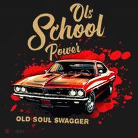 Old School Power Old Soul Swagger Classic Car Ornament thumb 1