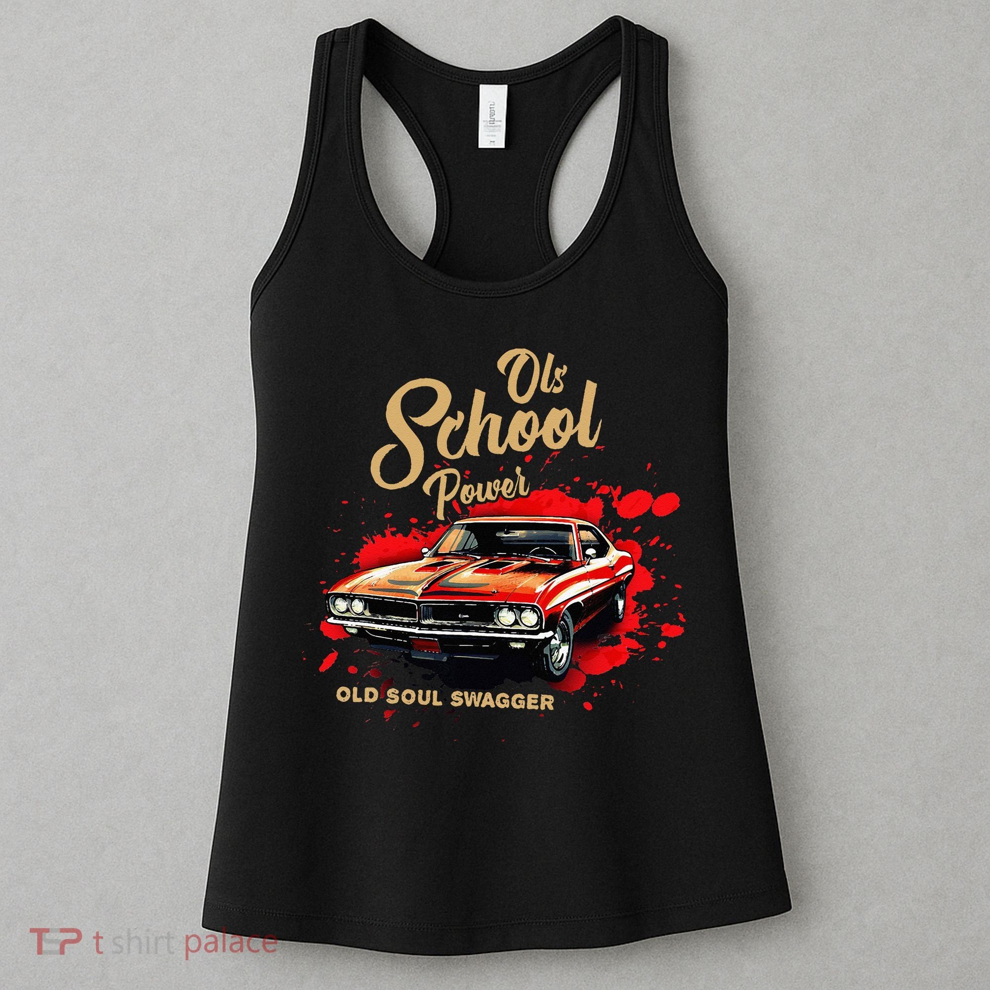 Old School Power Old Soul Swagger Classic Car Women's Tank Top