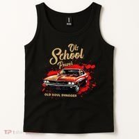 Old School Power Old Soul Swagger Classic Car Tank Top thumb 2