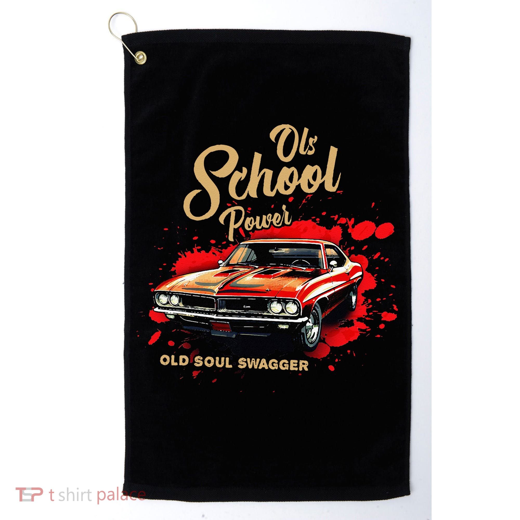 Old School Power Old Soul Swagger Classic Car Golf Towel