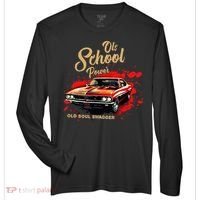 Old School Power Old Soul Swagger Classic Car Zone Performance Long-Sleeve T-Shirt thumb 0