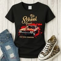 Old School Power Old Soul Swagger Classic Car Women's T-Shirt thumb 3