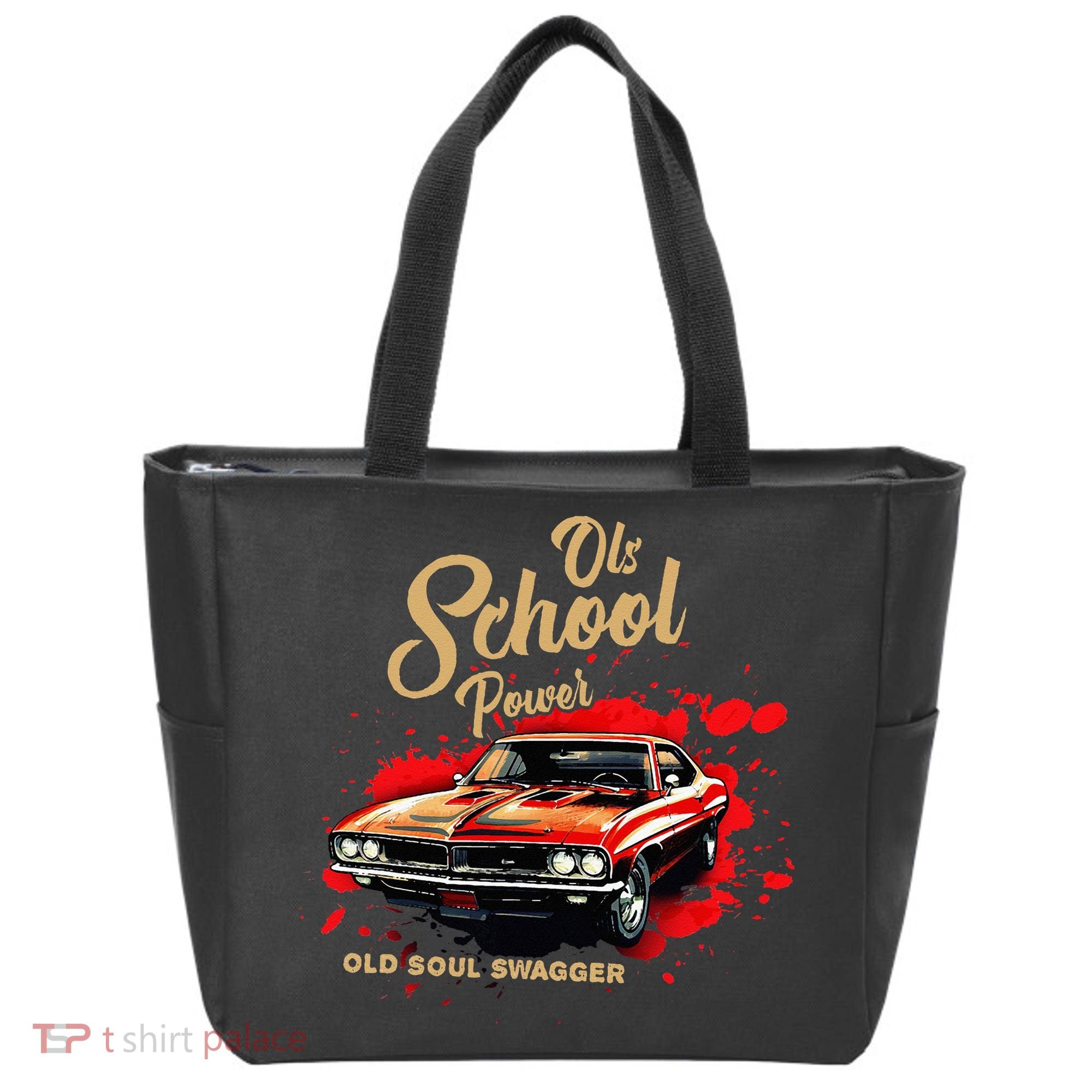 Old School Power Old Soul Swagger Classic Car Tote Bag