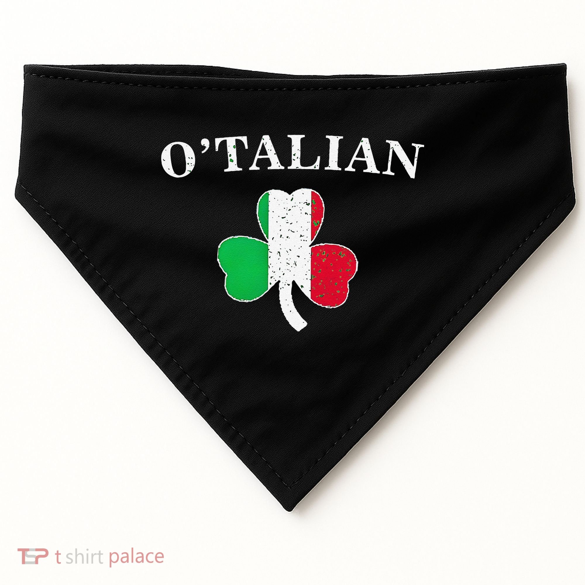 O'talian St Patricks Day Italian Italy Flag Italia USA-Made Doggie Bandana