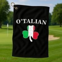 O'talian St Patricks Day Italian Italy Flag Italia Golf Towel thumb 1