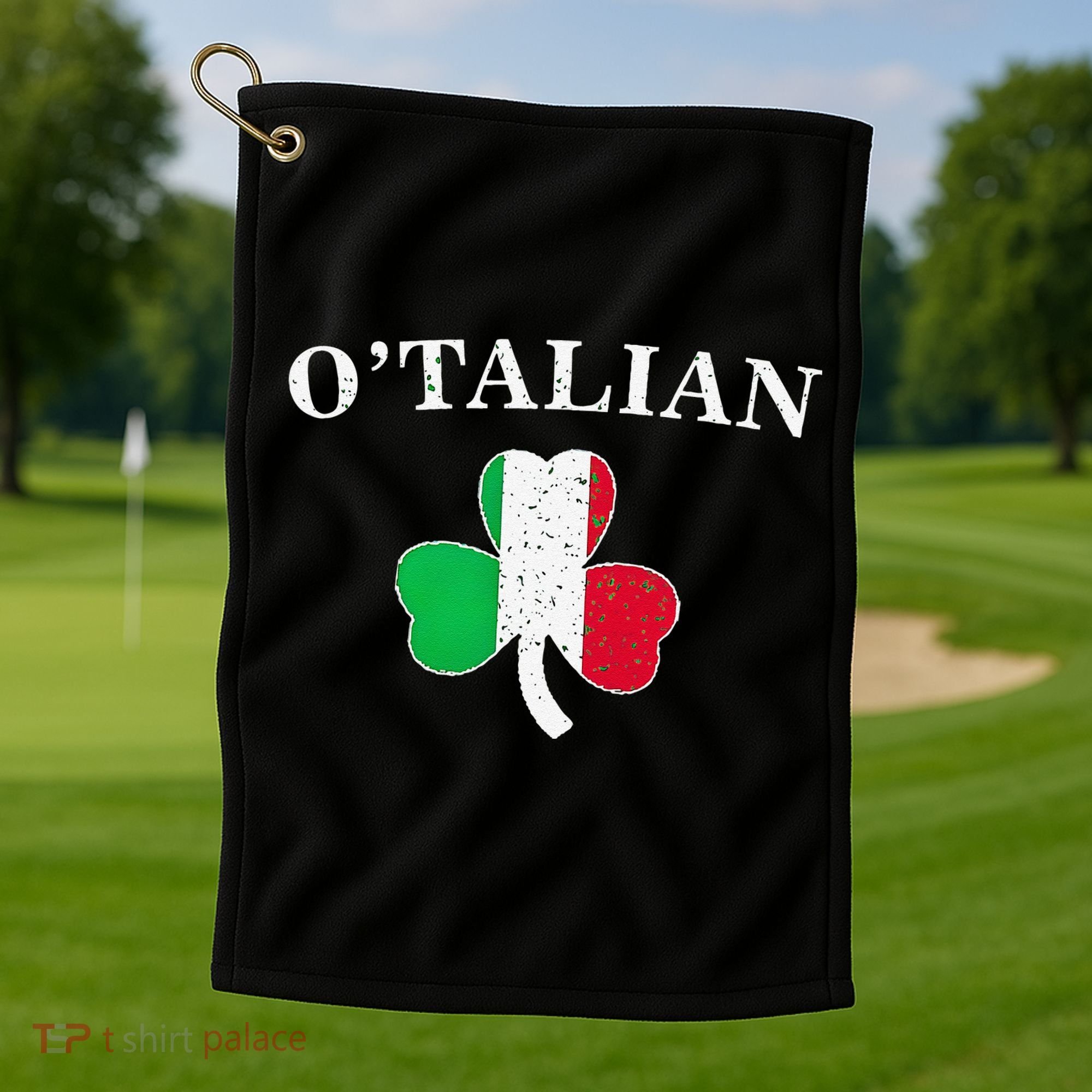 O'talian St Patricks Day Italian Italy Flag Italia Golf Towel