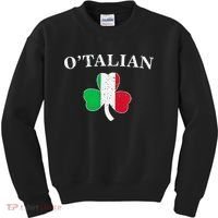 O'talian St Patricks Day Italian Italy Flag Italia Kids Sweatshirt thumb 0